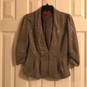 Pretty & Fun Silver Sequin Jacket